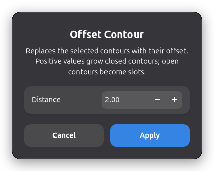 Offset Contour dialog