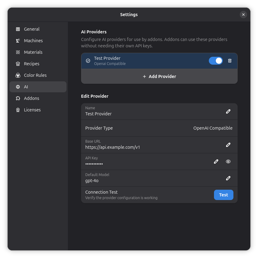 AI Provider Settings