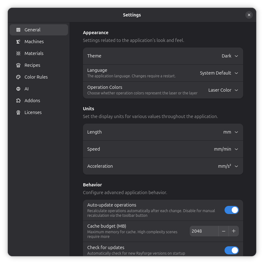 General Settings
