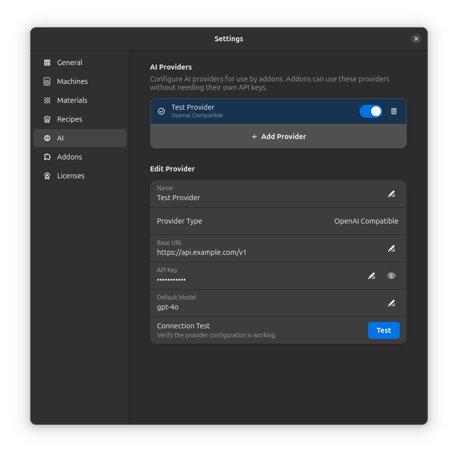 AI Provider Settings