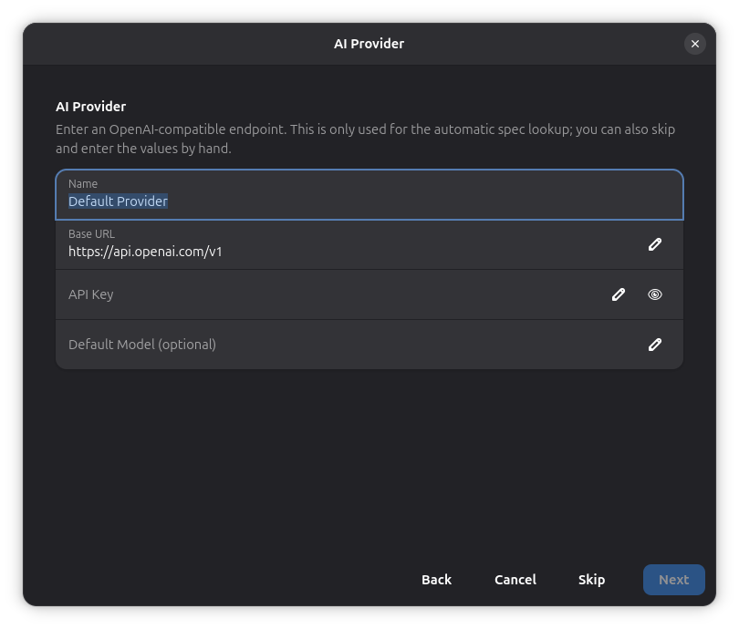 Wizard — AI Provider