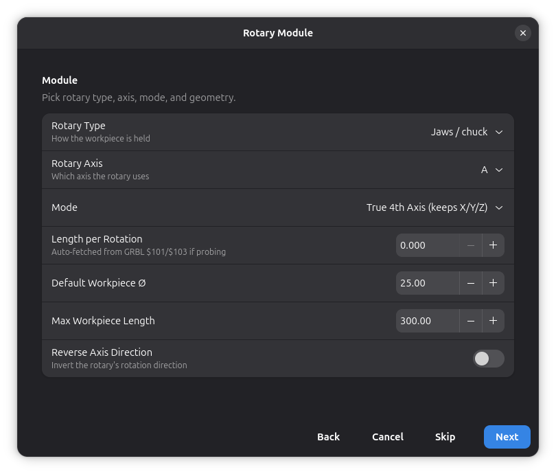 Wizard — Rotary Module