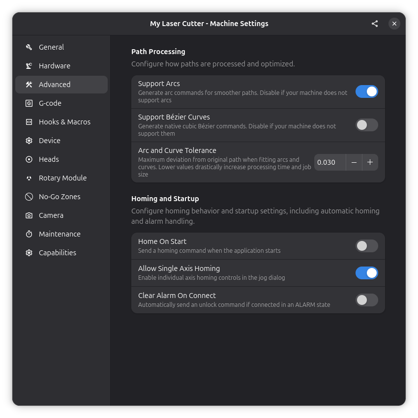Advanced Settings
