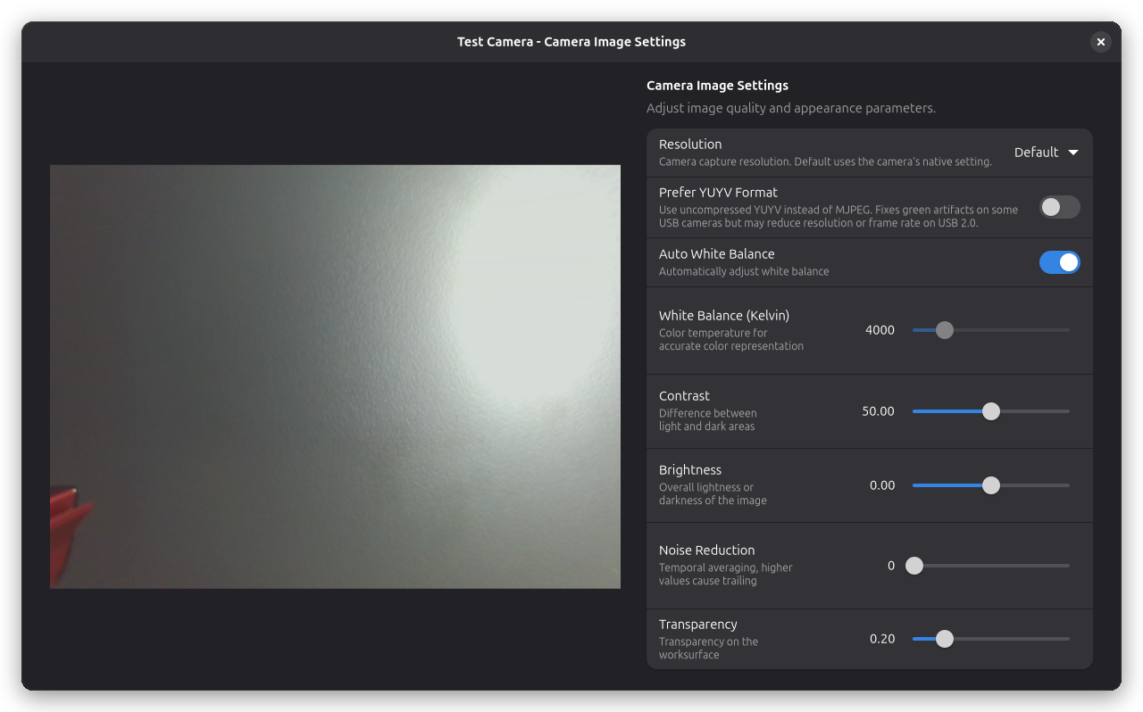 Image Settings Dialog