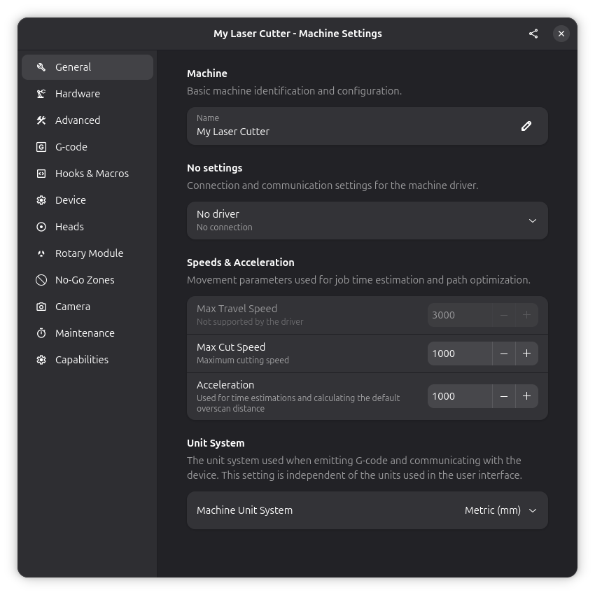 General Settings
