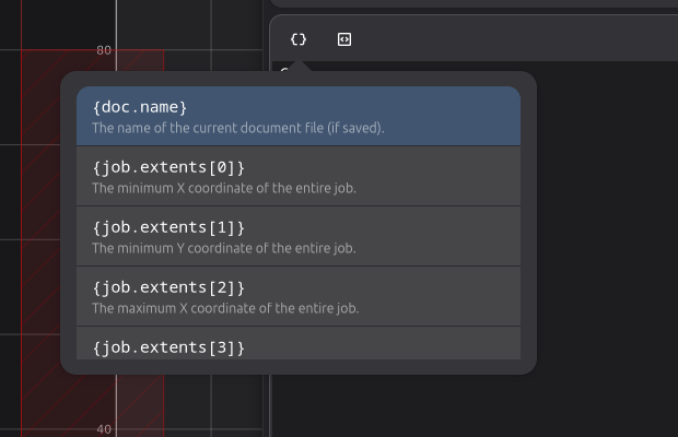 Variable placeholders