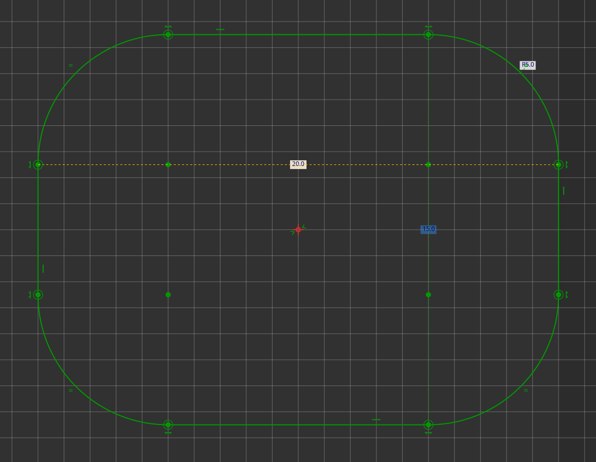 Parametric 2D Sketcher interface