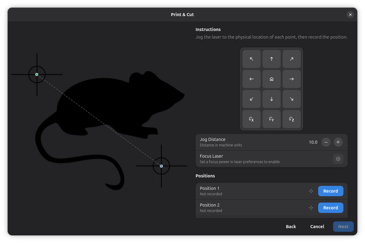 Enregistrer les positions physiques
