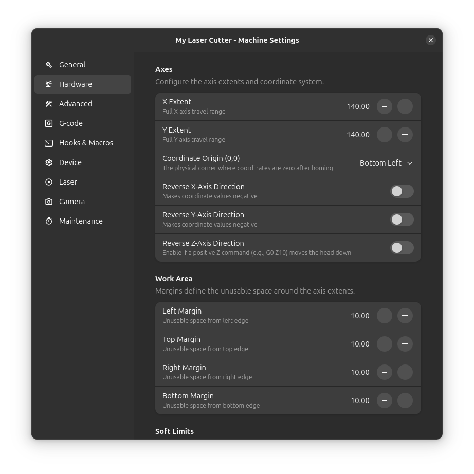 Paramètres Matériels