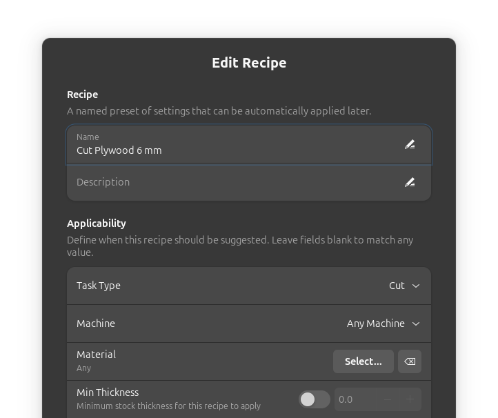 Gestion des Matériaux et du Workflow