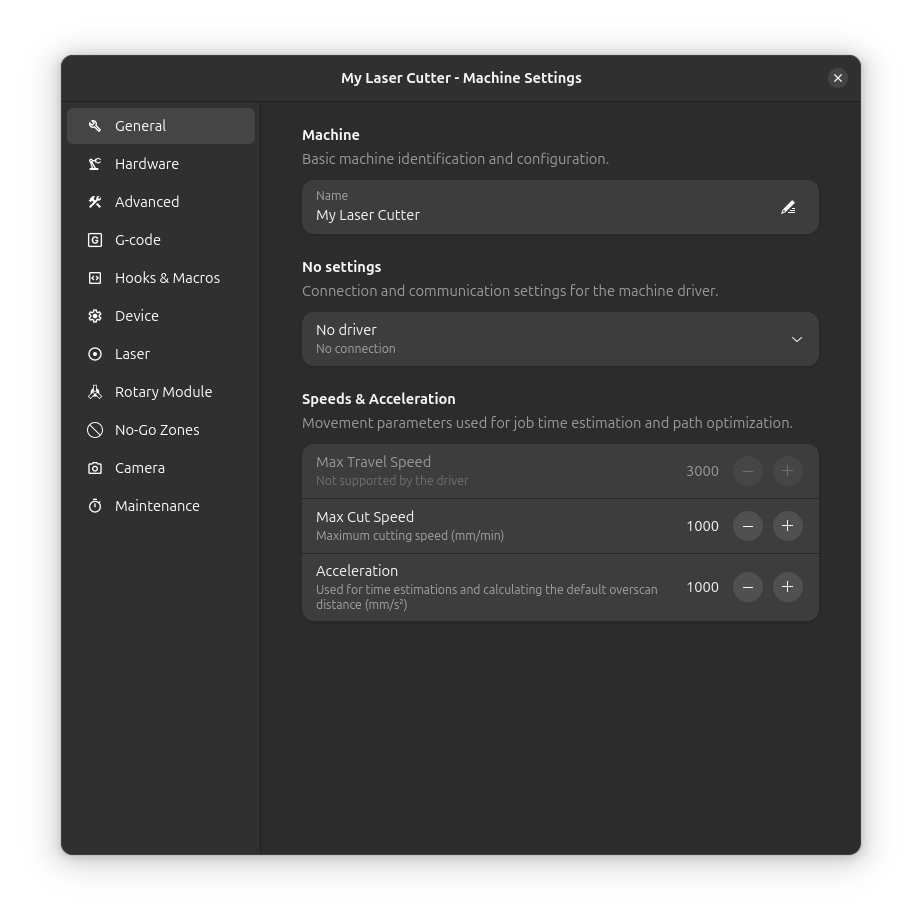 Configurações Gerais