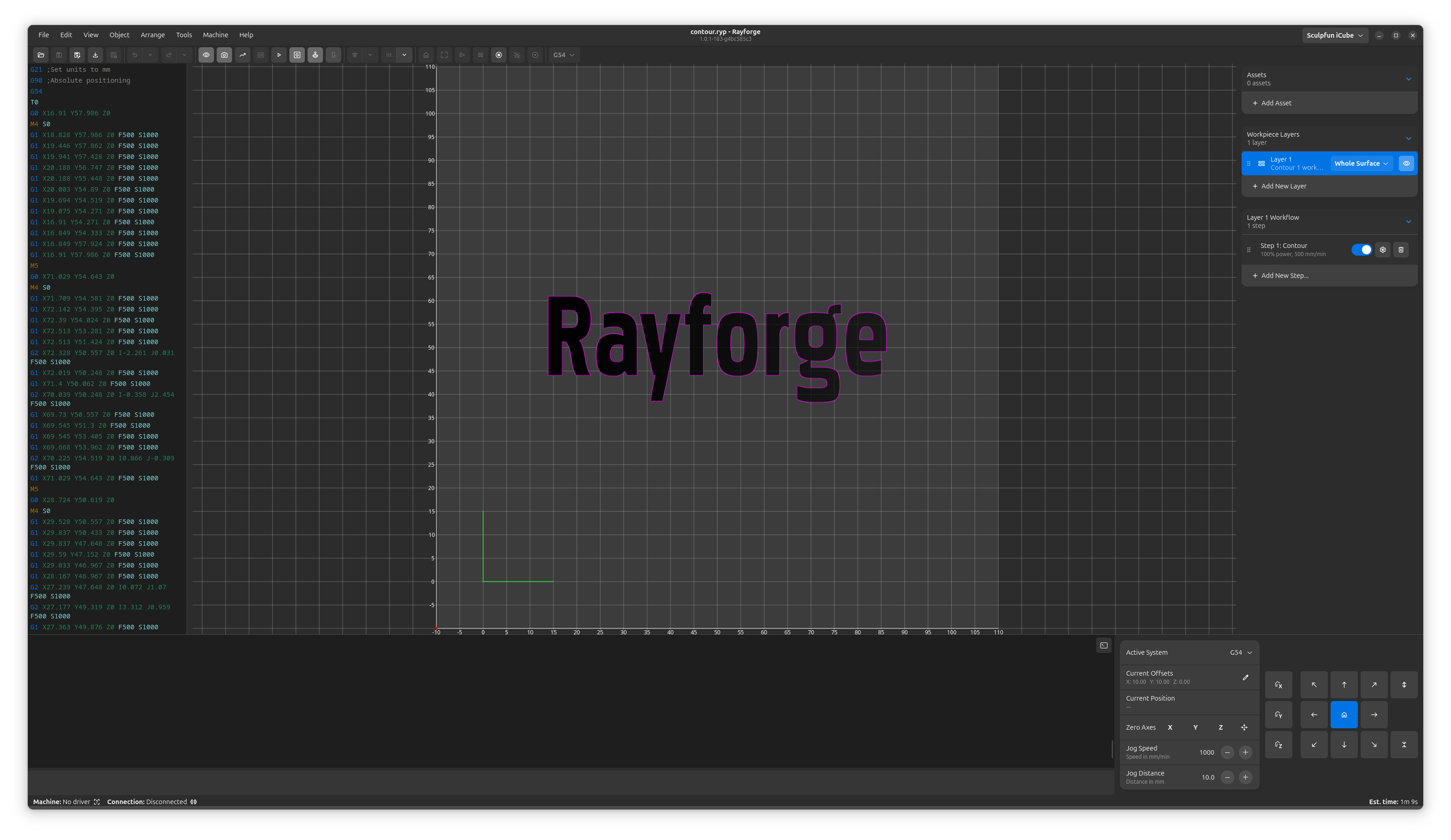 Rayforge application screenshot