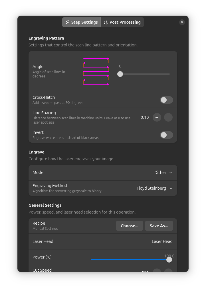 Налаштування режиму дизерингу