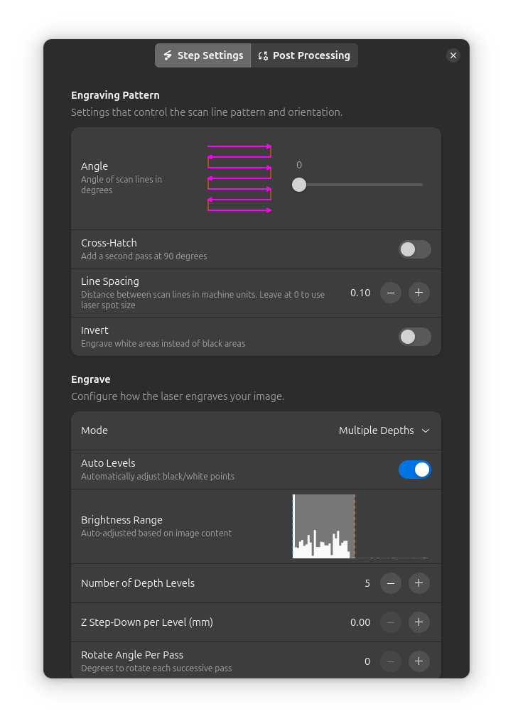 多深度模式设置